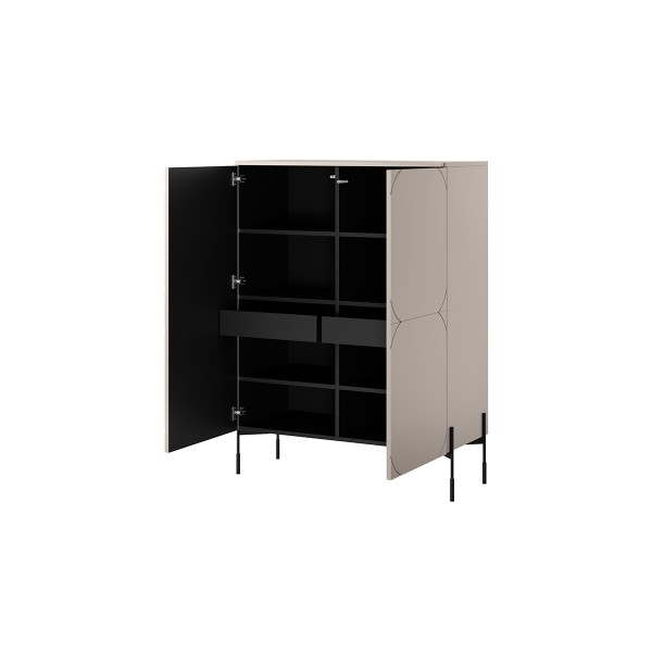 Kredens z 2 ukrytymi szufladami Sonatia 120 cm - kaszmir