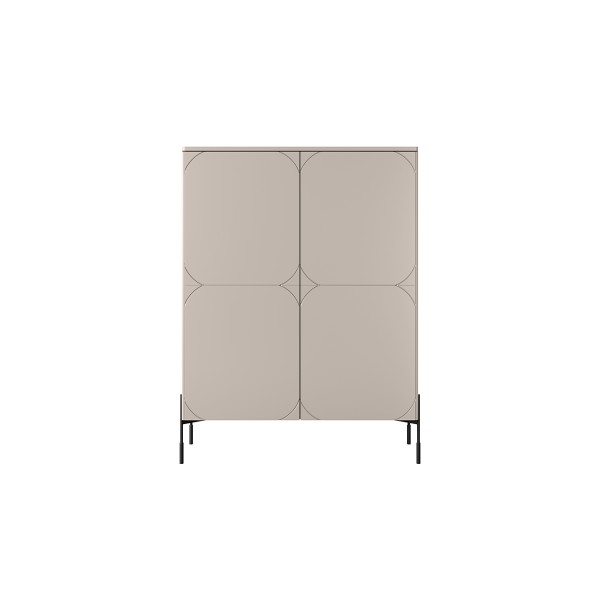 Kredens z 2 ukrytymi szufladami Sonatia 120 cm - kaszmir