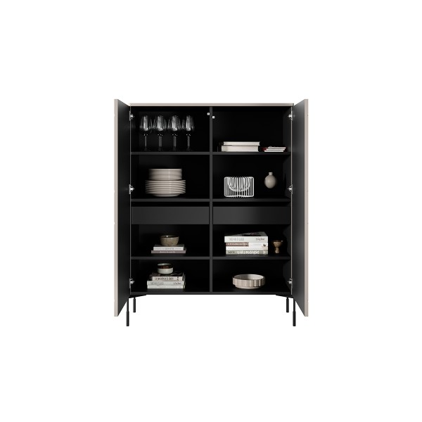 Kredens z 2 ukrytymi szufladami Sonatia 120 cm - kaszmir