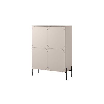 Kredens z 2 ukrytymi szufladami Sonatia 120 cm - kaszmir