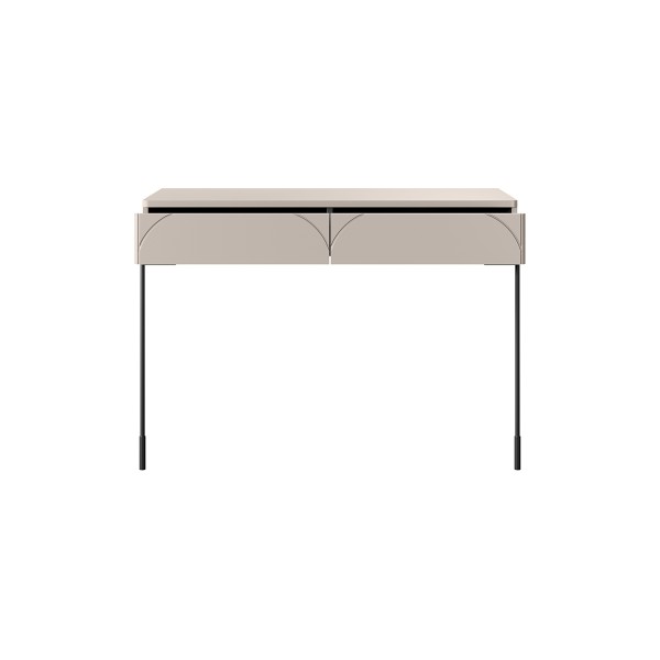 Nowoczesna konsola/toaletka z 2 szufladami Sonatia 100 cm - kaszmir