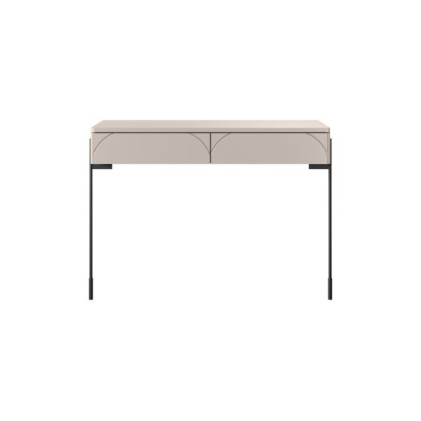 Nowoczesna konsola/toaletka z 2 szufladami Sonatia 100 cm - kaszmir