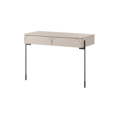 Nowoczesna konsola/toaletka z 2 szufladami Sonatia 100 cm - kaszmir