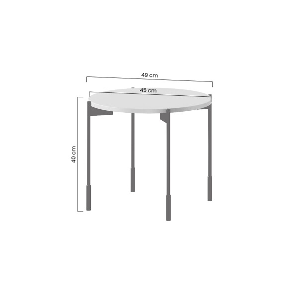 Stolik kawowy okrągły Sonatia 45 cm - kaszmir