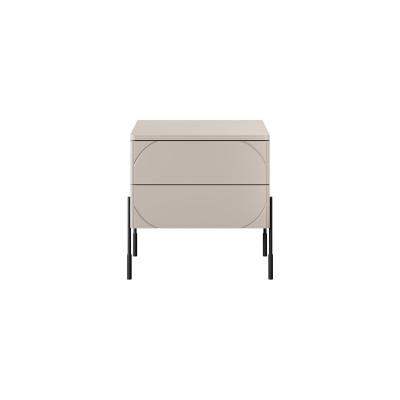 Szafka nocna z 2 szufladami Sonatia 45 cm - kaszmir