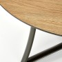 Stół okrągły rozkładany loft MORETTI dąb złoty / popiel Halmar
