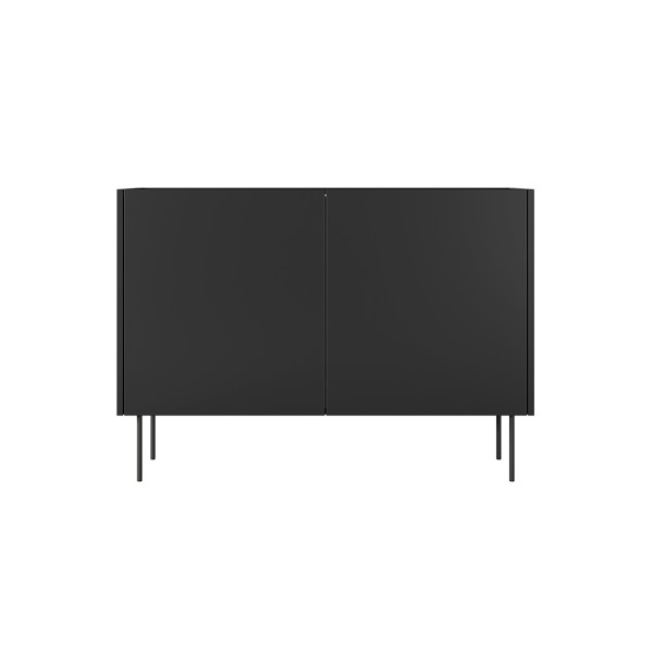 Komoda dwudrzwiowa Desin 120 cm - czarny mat / dąb nagano