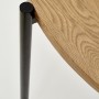 Stół okrągły loft 120cm MORGAN dąb złoty + czarny Halmar
