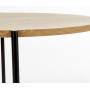 Stół okrągły loft 120cm MORGAN dąb złoty + czarny Halmar