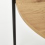 Stół okrągły loft 120cm MORGAN dąb złoty + czarny Halmar