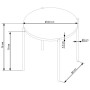Stół okrągły loft 120cm MORGAN dąb złoty + czarny Halmar