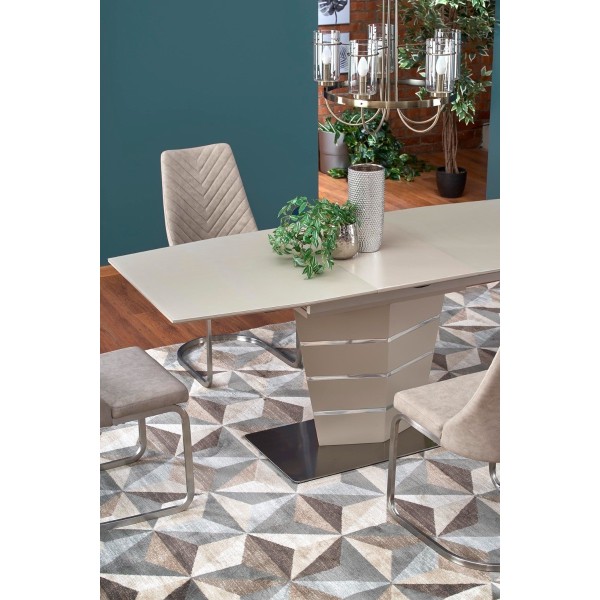Rozkładany stół 140x80cm SORENTO beżowy mat Halmar