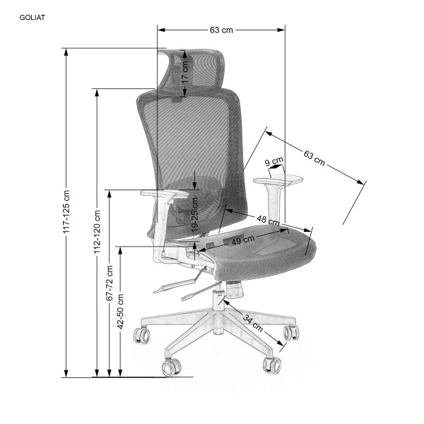 GOLIAT fotel gabinetowy czarny (1p1szt)
