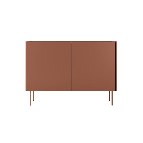 Komoda dwudrzwiowa Desin 120 cm - ceramic red / dąb nagano