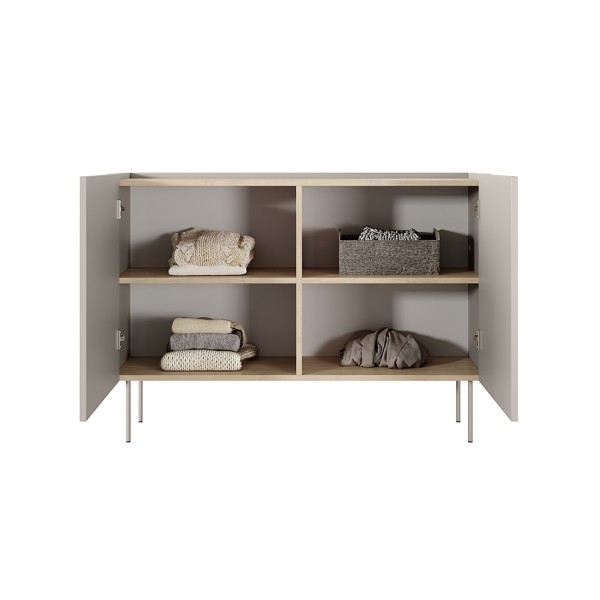 Komoda dwudrzwiowa Desin 120 cm - kaszmir / dąb nagano
