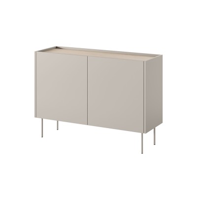 Komoda dwudrzwiowa z 2 ukrytymi szufladami Desin 120 cm - kaszmir / dąb nagano