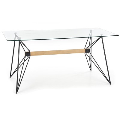 Szklany prostokątny stół 160x80cm ALLEGRO Halmar