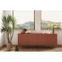 Komoda czterodrzwiowa Desin 220 cm - ceramic red / dąb nagano