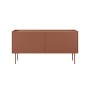 Szafka RTV dwudrzwiowa Desin 120 cm - ceramic red / dąb nagano