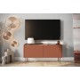 Szafka RTV dwudrzwiowa Desin 120 cm - ceramic red / dąb nagano
