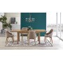 Stół rozkładany do salonu 140x80 TIAGO 2 dąb riviera Halmar