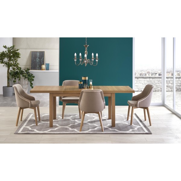 Stół rozkładany do salonu 140x80 TIAGO 2 dąb riviera Halmar