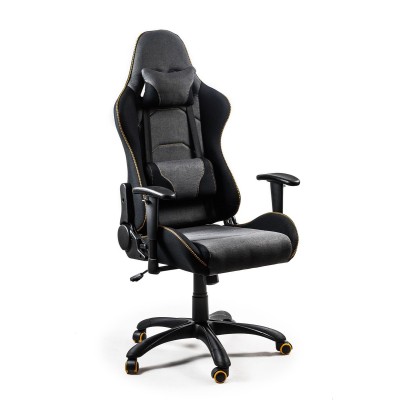 Fotel gamingowy EVOLVE GAMING PRO czarno-szarobeżowy-pomarańczowy Halmar