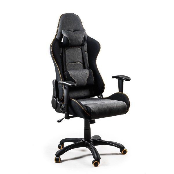 Fotel gamingowy EVOLVE GAMING PRO czarno-szarobeżowy-pomarańczowy Halmar