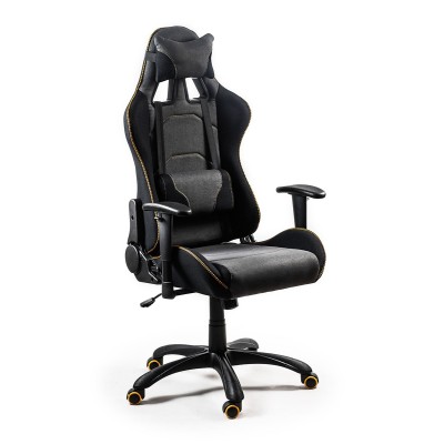 Fotel gamingowy EVOLVE GAMING PRO czarno-szarobeżowy-pomarańczowy Halmar