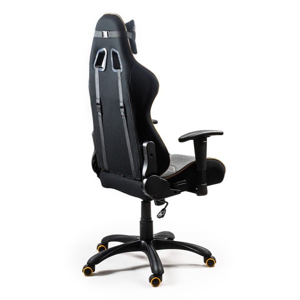 Fotel gamingowy EVOLVE GAMING PRO czarno-szarobeżowy-pomarańczowy Halmar