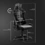 Fotel gamingowy EVOLVE GAMING PRO czarno-szarobeżowy-pomarańczowy Halmar