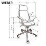 WEBER fotel gabinetowy orzechowy / czarny (1p1szt)