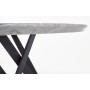 Okrągły stół 140cm GUSTIMO marmur + czarny Halmar