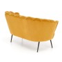 Sofa muszelka 2 osobowa AMORINITO 2 XL musztardowy + czarny Halmar