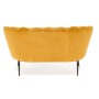 Sofa muszelka 2 osobowa AMORINITO 2 XL musztardowy + czarny Halmar