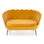 Sofa muszelka 2 osobowa AMORINITO 2 XL musztardowy + czarny Halmar