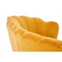 Sofa muszelka 2 osobowa AMORINITO 2 XL musztardowy + czarny Halmar