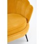 Sofa muszelka 2 osobowa AMORINITO 2 XL musztardowy + czarny Halmar