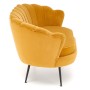 Sofa muszelka 2 osobowa AMORINITO 2 XL musztardowy + czarny Halmar