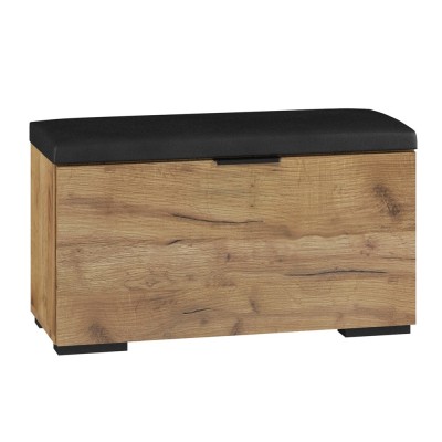 Szafka z siedziskiem do przedpokoju 80cm GAMA 01N dąb craft złoty