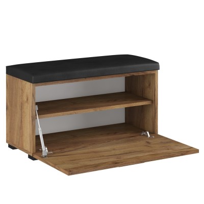 Szafka z siedziskiem do przedpokoju 80cm GAMA 01N dąb craft złoty