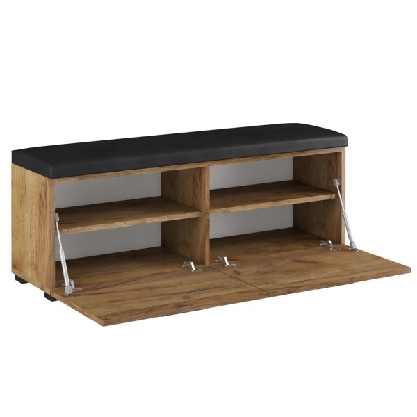 Szafka na buty z siedziskiem 120cm GAMA 02N dąb craft złoty