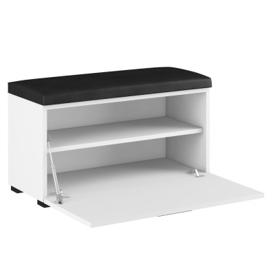 Biała szafka na buty z siedziskiem 80cm GAMA 01N