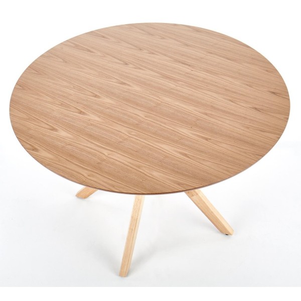 Okrągły stół drewniany 120 cm NICOLAS dąb naturalny Halmar