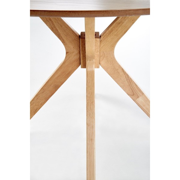 Okrągły stół drewniany 120 cm NICOLAS dąb naturalny Halmar