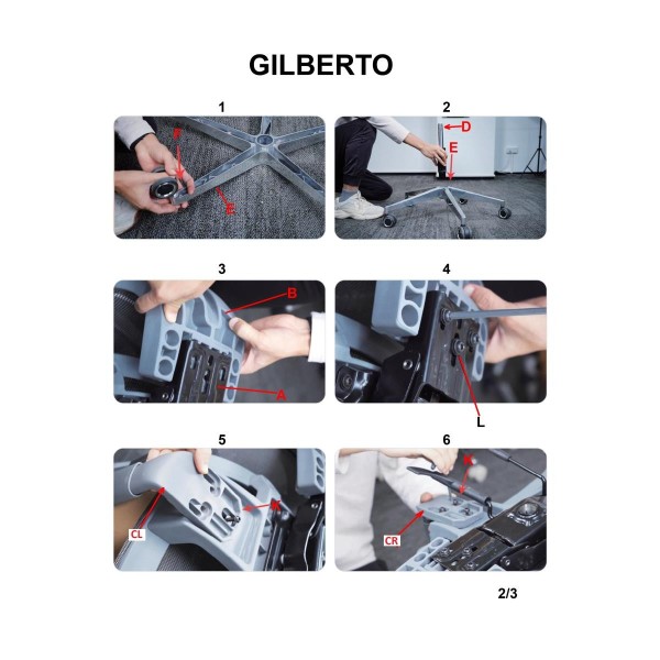 Fotel ergonomiczny do komputera GILBERTO czarny Halmar