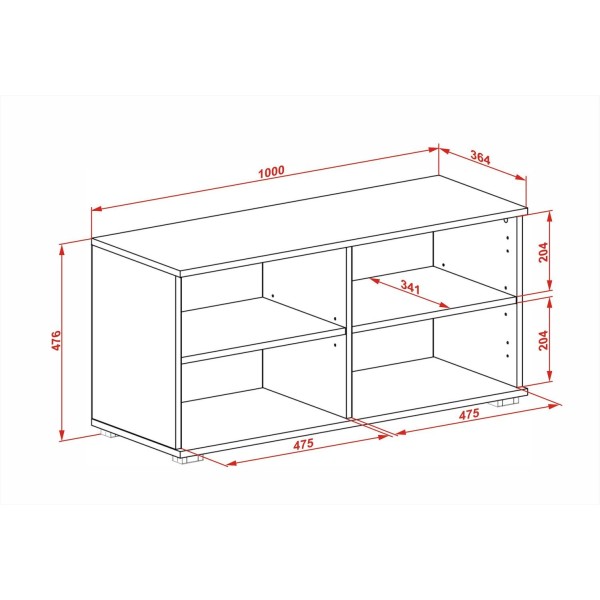 Szafka na obuwie 100cm CLIF ST-100 dąb artisan