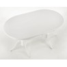 Biały stół owalny rozkładany 150x90cm JOSEPH