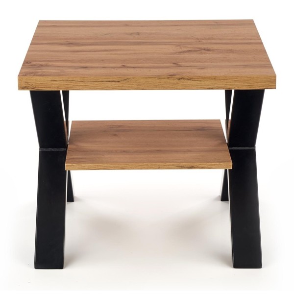 Kwadratowy stolik kawowy w stylu loft VENOM KW Halmar