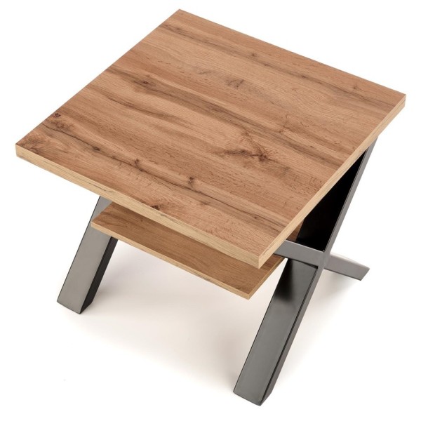 Kwadratowy stolik kawowy w stylu loft VENOM KW Halmar